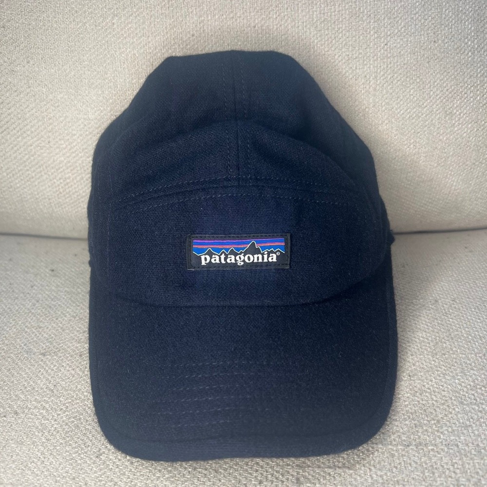 Patagonia Wool Nay Blue  5 Panel Hat Cap Adjustable One Size Fits All